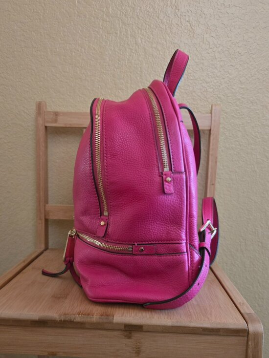 Michael Kors Women\'s Rhea Zip Leather Ultra Pink Small Backpack